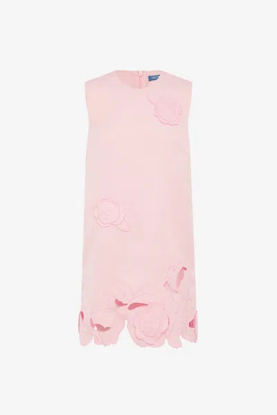 Leo Lin Yvonne Appliqué Mini Dress - Blush Pink
