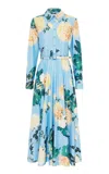 Leo Lin Zara Shirt Midi Dress In Blue