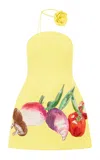 Leo Lin Zaria Strapless Bustier Mini Dress In Yellow