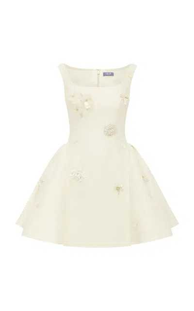 Leo Lin Zaya Embellished Mini Dress - Snow In Neutral