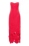 Leo Lin Zayna Appliquéd Bustier Maxi Dress In Red