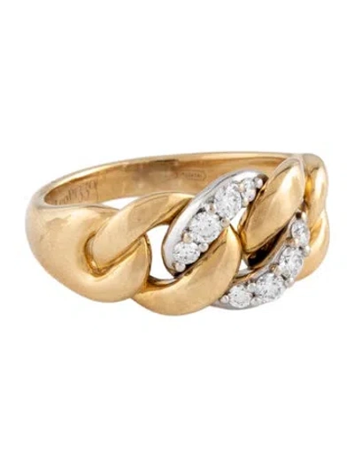Pre-owned Leo Pizzo 18k Diamond Chain Ring In Multicolor
