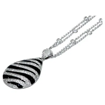 Pre-owned Leo Pizzo 18k White Gold Diamond Necklace
