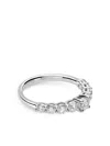 Leo Pizzo 18kt White Gold Anniversary Diamond Ring In Silber