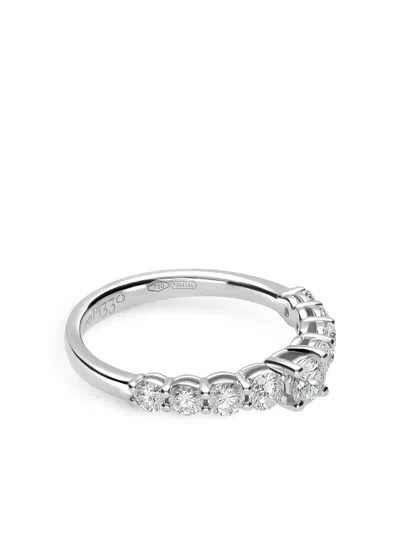 Leo Pizzo 18kt White Gold Anniversary Diamond Ring In Silber