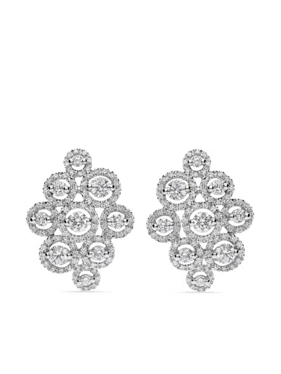 Leo Pizzo 18kt White Gold Diamond Crops Earrings In Silver