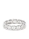 Leo Pizzo 18kt White Gold Diamond Her Groumette Bracelet In Silver