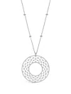 Leo Pizzo 18kt White Gold Diamond Merletti Necklace In Silver