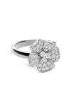 Leo Pizzo 18kt White Gold Flora Diamond Ring In Silber