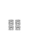 Leo Pizzo 18kt White Gold Groumette Diamond Earring In Silber