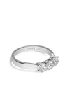 Leo Pizzo 18kt White Gold Trilogy Diamond Ring In Silber