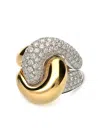 Leo Pizzo 18kt Yellow And White Gold Abbraccio Diamond Ring In Silber