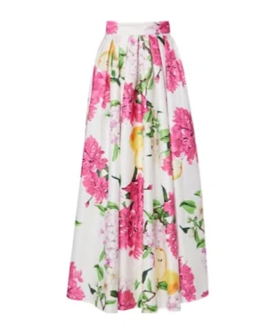 Leo Reinette Floral Maxi Skirt In Pink