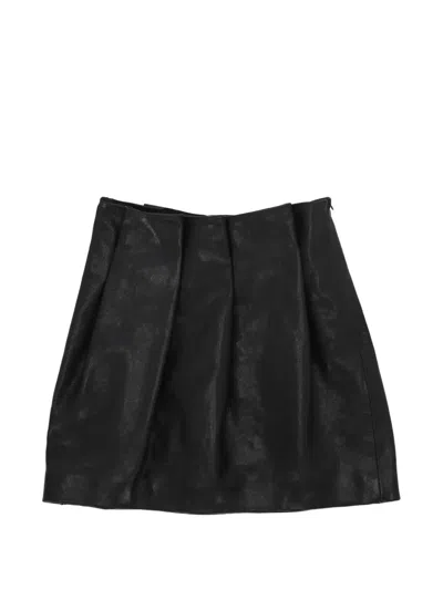 Leo Season Pleated Mini Skirt In Black