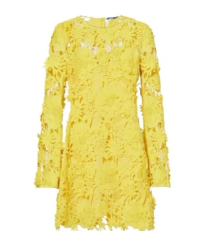 Leo Suzanne Lace Minidress In Yellow