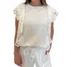 Leo Ugo Abigail Eyelet Top In White