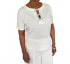Leo Ugo Ines Bow Crystal Tee In White