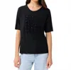 Leo Ugo Magda Flower Center Tee In Black