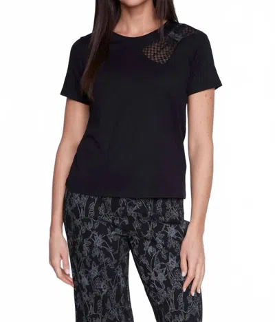 Leo Ugo Tata Bow With Crystal Tee In Black