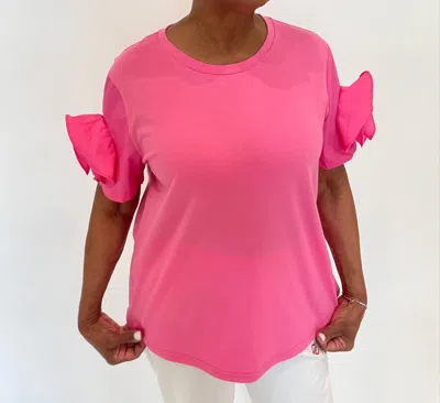 Leo Ugo Taty Rose Flower Top In Pink