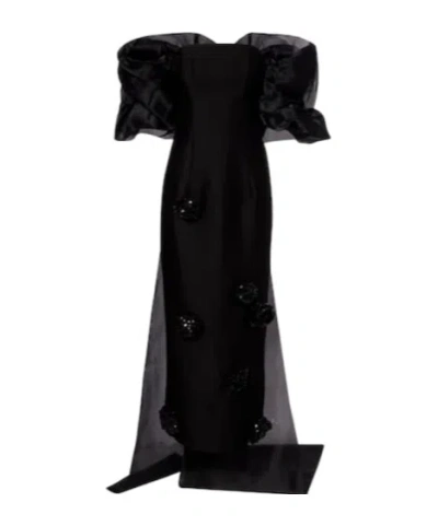 Leo Zayna Sequined Gown And Cape Set In Multi