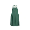 Leon & Harper Robe En Coton In Vert
