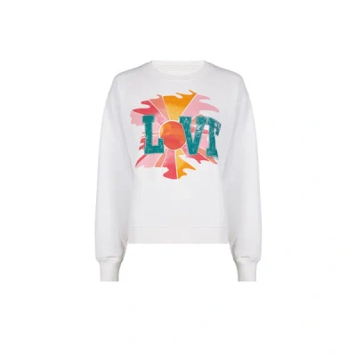 Leon & Harper Sweatshirt With Print Design In White