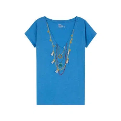 Leon & Harper 'tonton Chain' T-shirt In Blue