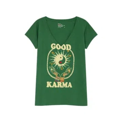 Leon & Harper 'tonton Good Karma' T Shirt In Green