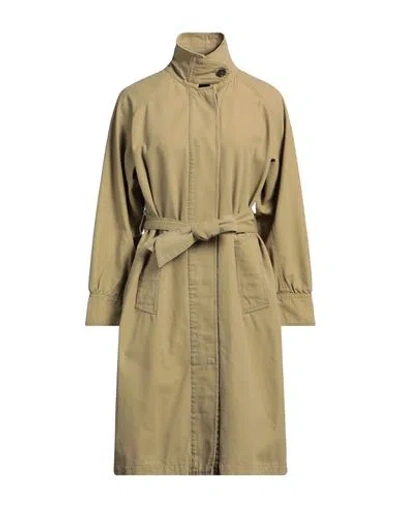 Leon & Harper Woman Overcoat & Trench Coat Khaki Size M Cotton In Beige