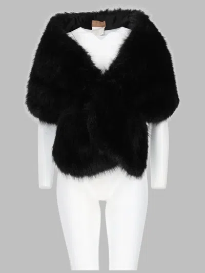 Leon & Loulou Paris Faux Fur Stoles In Black