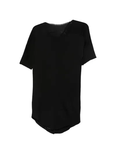 Leon Emanuel Blanck 비대칭 패널 티셔츠 In Black