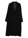 Leon Emanuel Blanck Buttoned Overcoat In Black