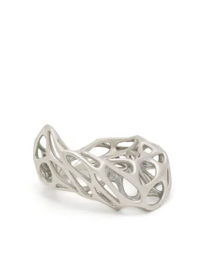 Leon Emanuel Blanck Fracture Ring In Silver