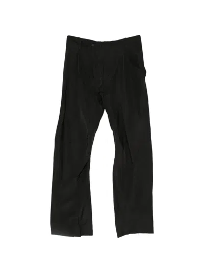 Leon Emanuel Blanck Panelled Raw-edge Trousers In Black