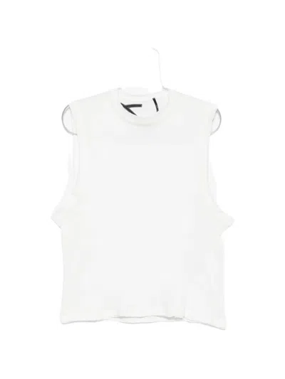 Leon Emanuel Blanck Raw-edge Panelled Tank Top In White
