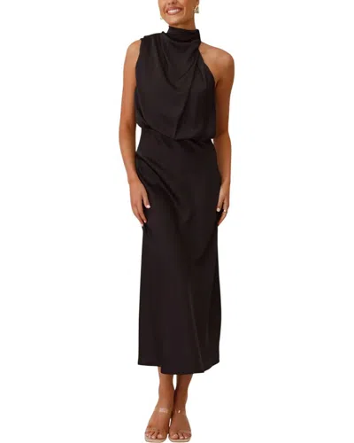 Leon Gori Anette Midi Dress In Black