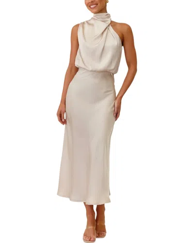 Leon Gori Anette Midi Dress In Neutral