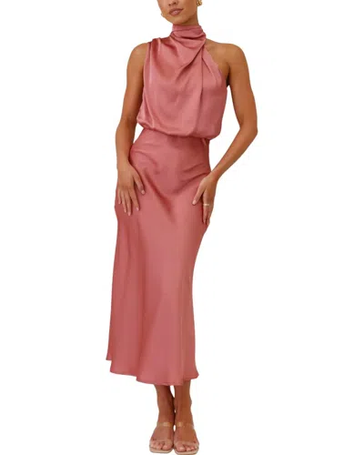 Leon Gori Anette Midi Dress In Pink