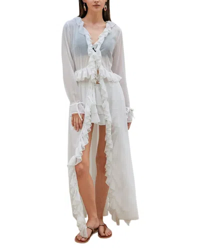 Leon Gori Cardigan & Skirt Set In White