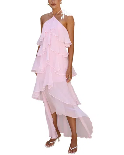 Leon Gori Embellished Sleeveless Maxi Dress In Pink