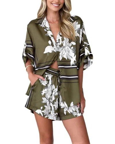 Leon Gori Leon 2pc Shirt & Short Set In Green