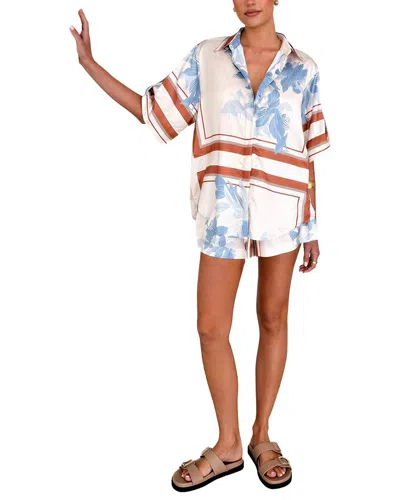 Leon Gori Leon 2pc Shirt & Short Set In White