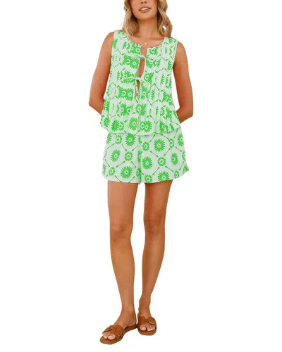 Leon Gori Leon 2pc Top & Short Set In White