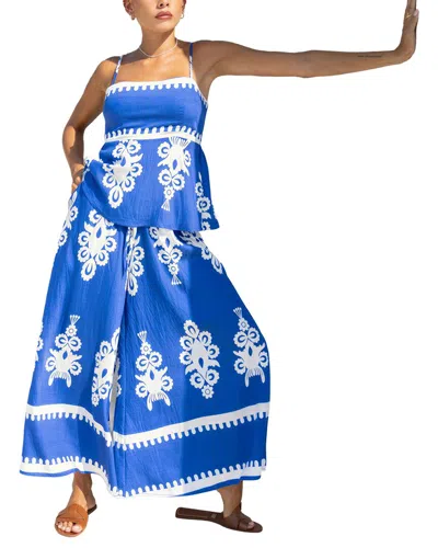 Leon Gori Leon 2pc Top & Skirt Set In Blue