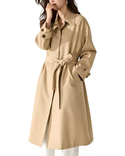Leon Gori Linen-blend Cloak In Neutral