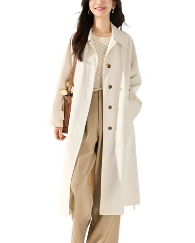 Leon Gori Linen-blend Cloak In White