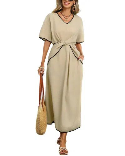 Leon Gori Maxi Dress In Beige