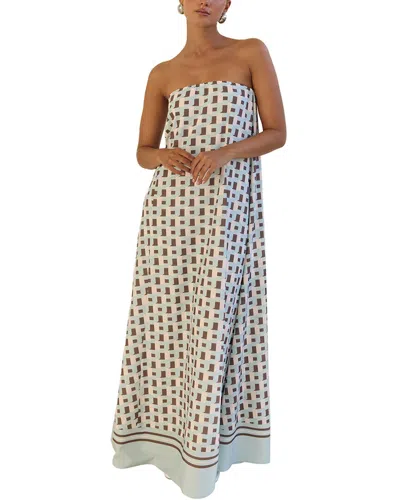 Leon Gori Maxi Dress In Brown
