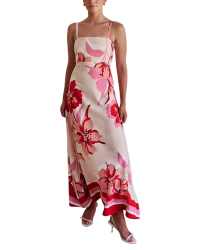 Leon Gori Maxi Dress In Burgundy